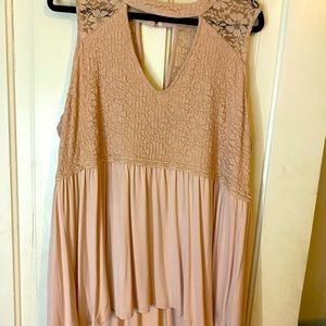 Torrid Blush Babydoll Top 2x